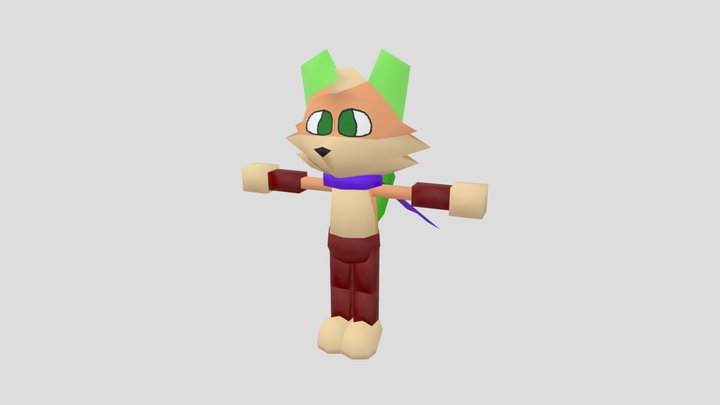 Sky boj: Mocarrot the Polecat Ps1 3D Model