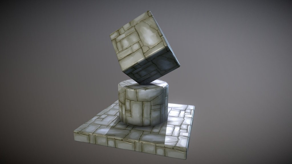 Hand Painted PBR Stone Brick