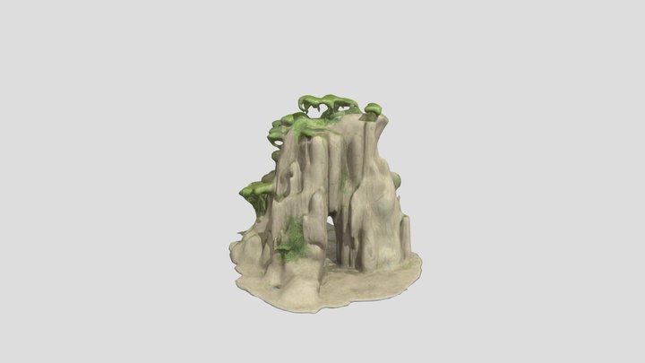 Serene Cliff Sanctuary 3D Model