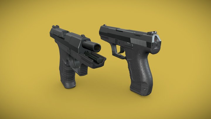 Walther P99 (Detailed) 3D Model