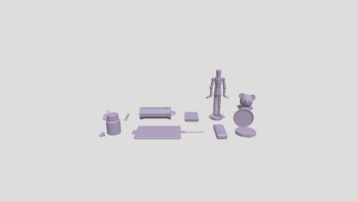 10 items 3D Model