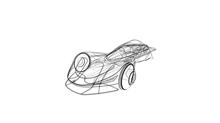 VW G-100 wireframe structure 3D Model