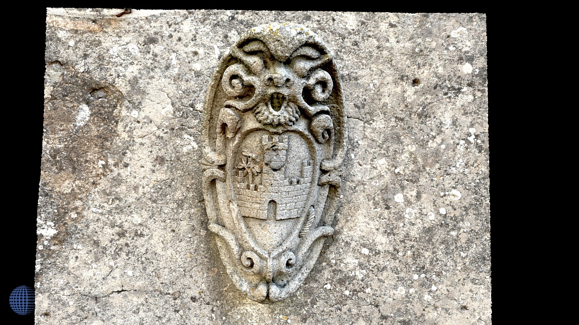 Stone Shield, Aldobrandeschi Castle. Arcidosso