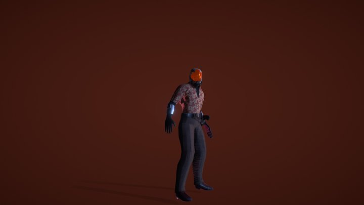 Player Character Melee Anim 3D Model