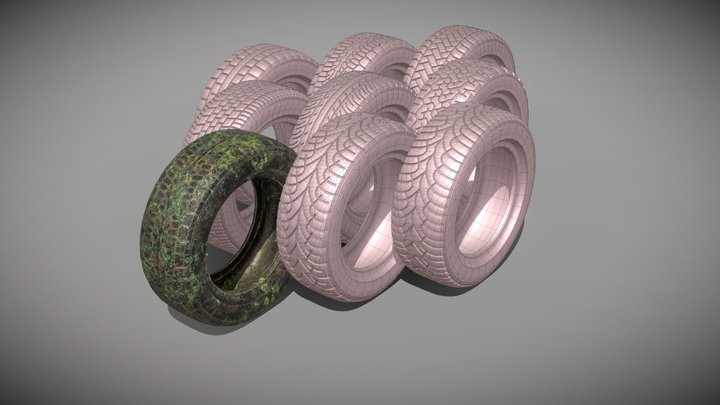 Wheel Tire Pack 3D Model