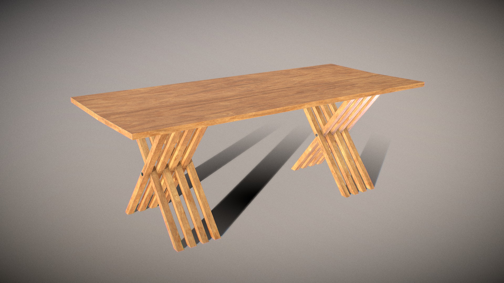 3D model Table wooden 01 - This is a 3D model of the Table wooden 01. The 3D model is about a wooden model of a house.