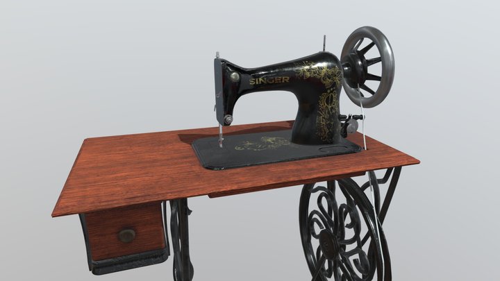 Old Sewing Machine 3D Model