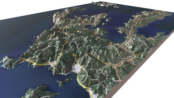 Karia Yolu Bozburun Yarımadası 3D Model