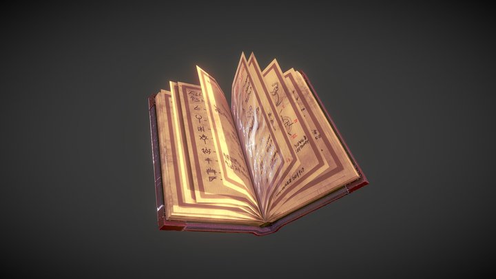 Stylized Book (LowPoly) 3D Model