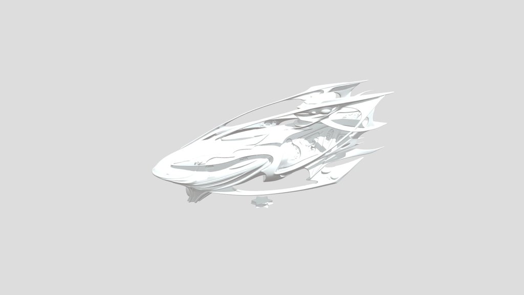 Untextured 3-d spaceship