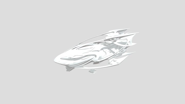 Untextured 3-d spaceship – Modello 3D gratuito STL