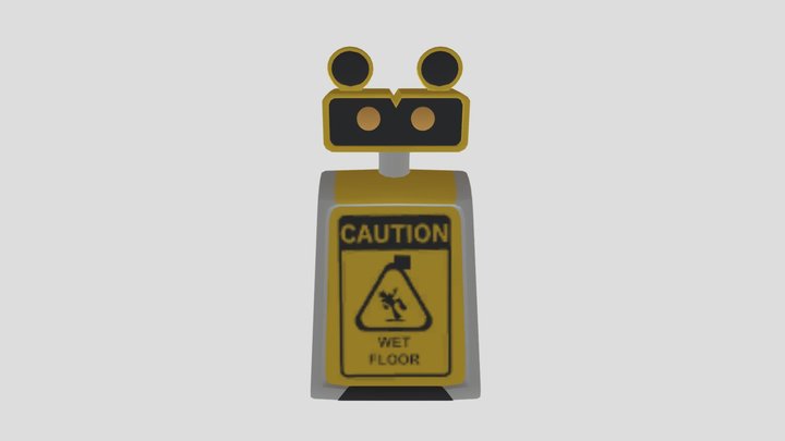 Wet Floor Robot 3D Model