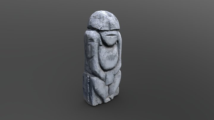Man statue from Trypillya museum 3D Model