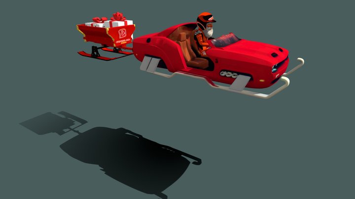 Santa Claus Dodge Sled Trail – Modelo 3D gratuito STL