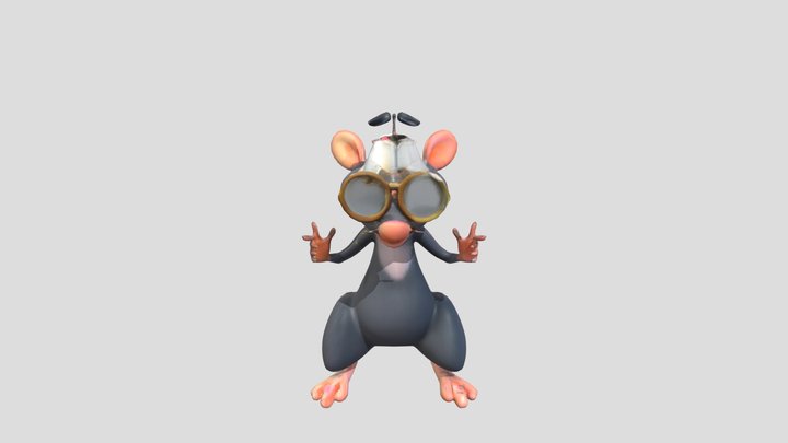 Smart Rat (Loola from Booba Cartoon) 3D Model