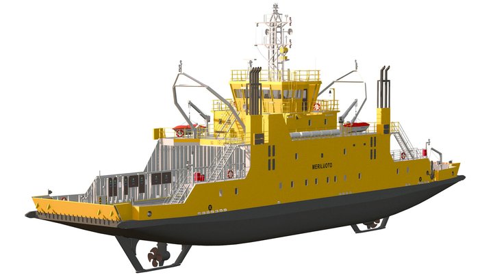 Hailuoto car ferry L/A Meriluoto 3D Model