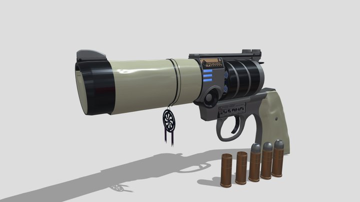 Sci-Fi .38 Revolver 3D Model