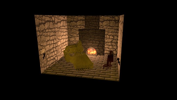 Medieval Trophy Room 3D Model
