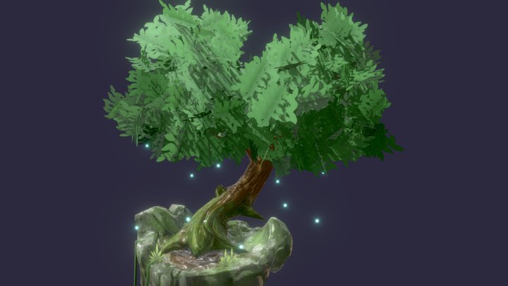 光舞う大樹 （Big tree with Dancing light） 3D Model