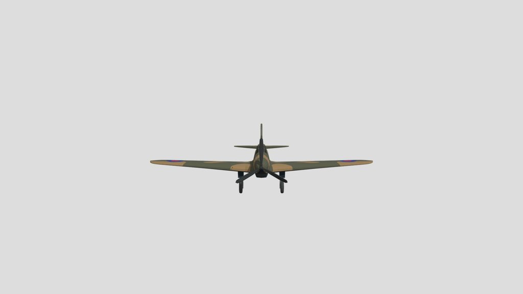 Low Poly Fairey Battle Wwii Airplane