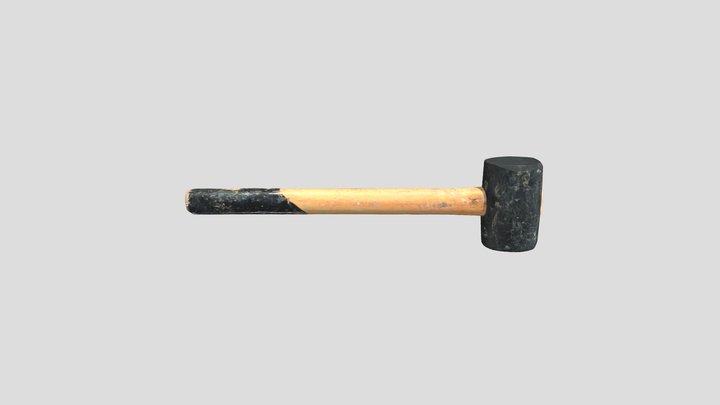 Rubber Mallet Hammer 3D Model