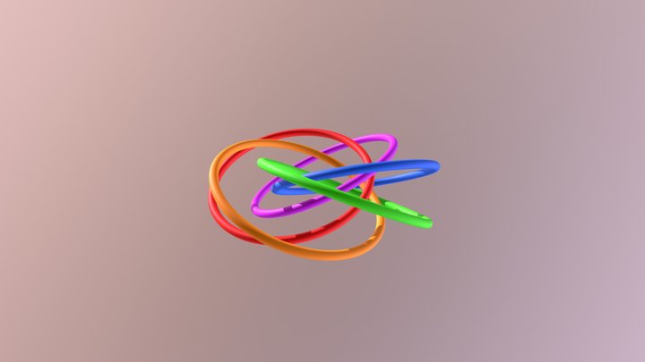 Villarceau coil, medium 3D Model