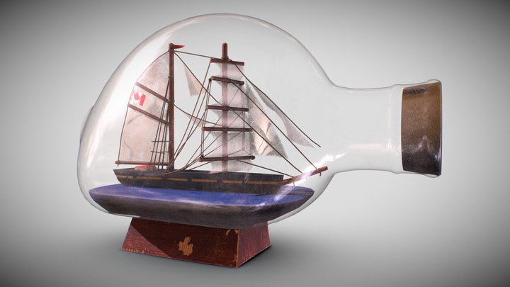 Boat in a Bottle 3D Model