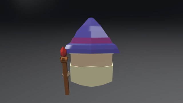 Low Poly Wizard 3D Model