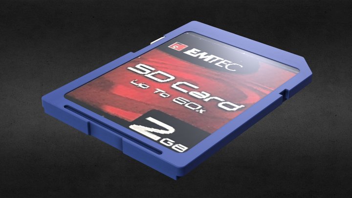 SD Card (Emtec_2 GB) 3D Model