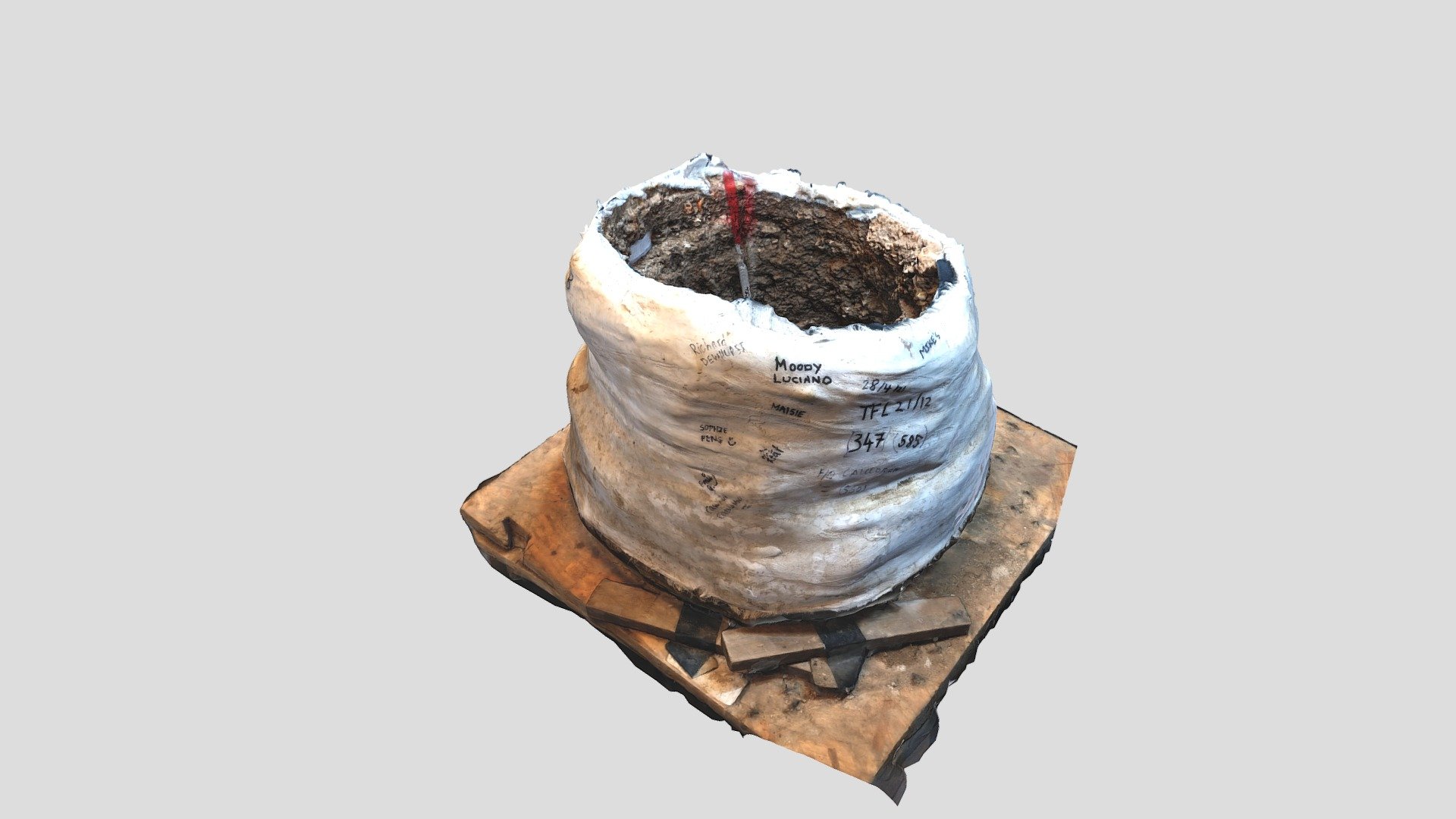Bucket cremation, Lenham, Kent — Sketchfab embed 3D viewer