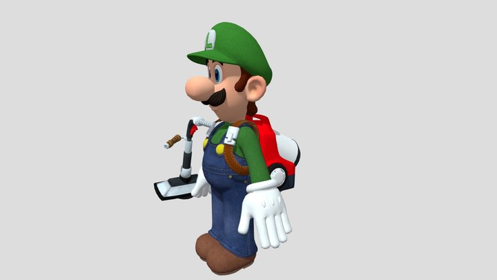 Luigi's Mansion 3 Luigi (With Poltergust G-00) 3D Model