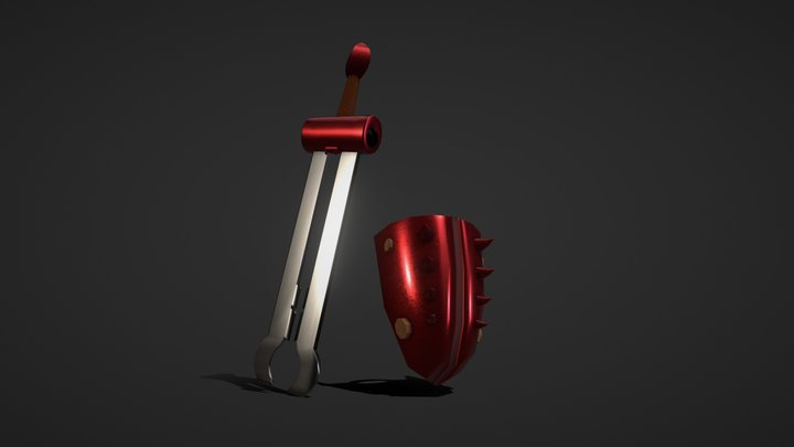 Beetle Sword And Shield 3D Model