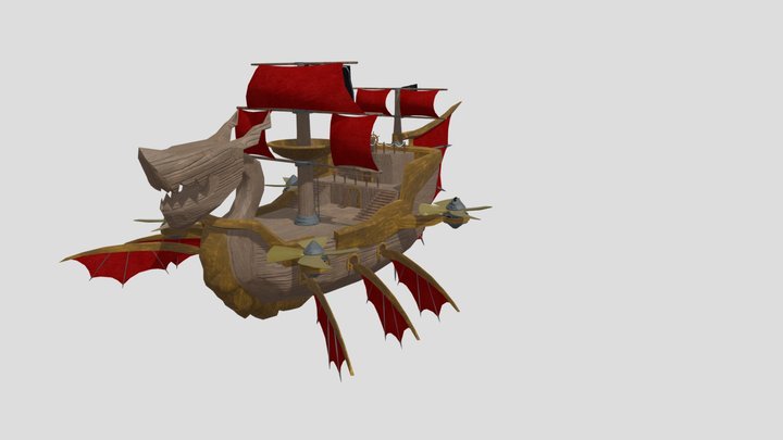 Dragonship 3D Model