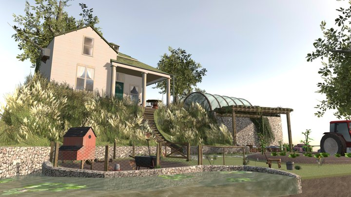 DAE Diorama retake – Small farm 3D Model