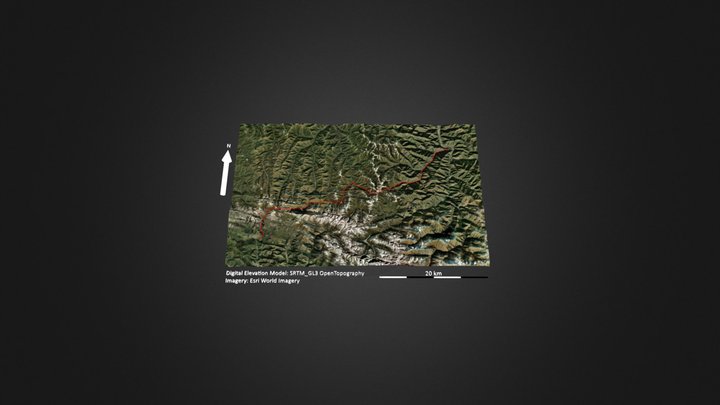 扎尕那穿越（北线） – Kostenloses 3D-Modell STL