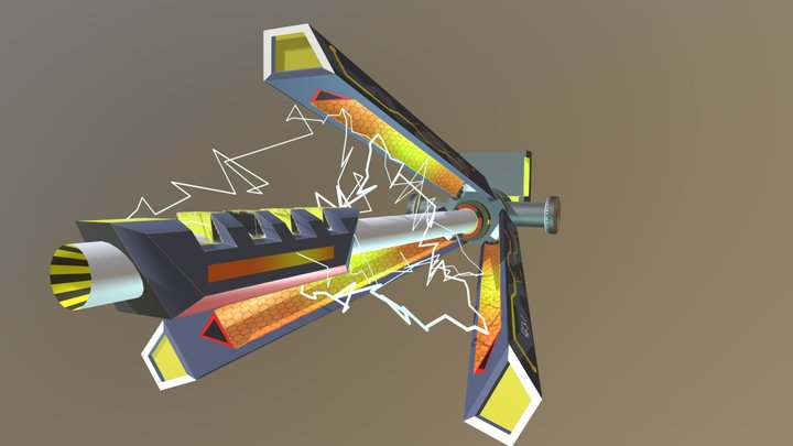 腳架脈衝槍 3D Model