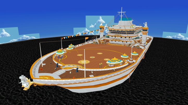 Wii - Mario Super Sluggers - Daisy Cruiser (Day) 3D Model