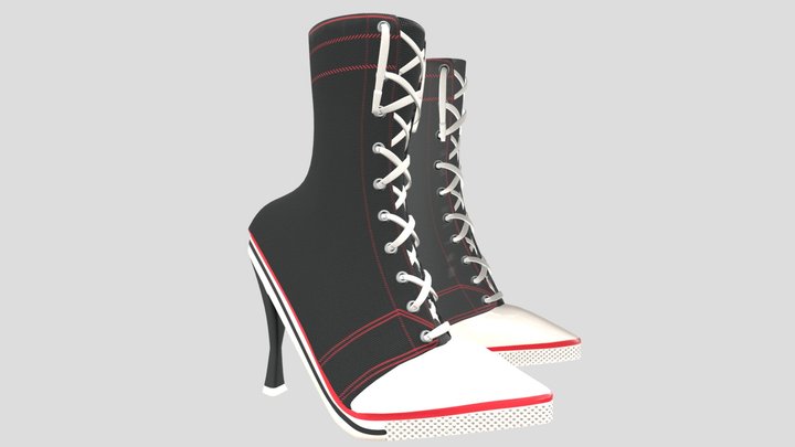 Converse Sneaker Heel 3D Model