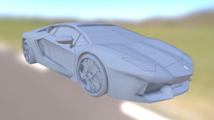 Lamborghini Aventador LP700-4 (untextured) 3D Model