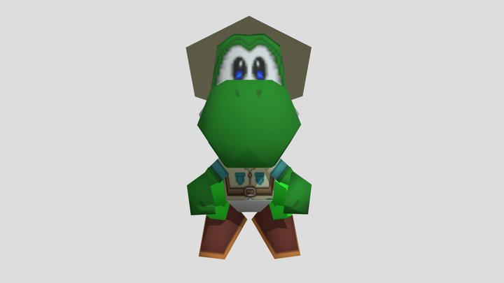 Yoshi (Mystery Land, Low-Poly) – Free 3D Model STL