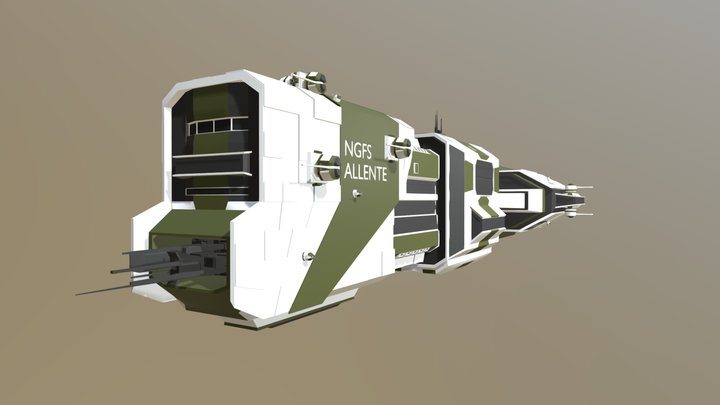 Allente Class Frigate 3D Model