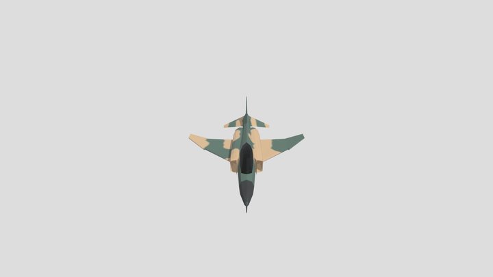 low poly F4E model 3D Model