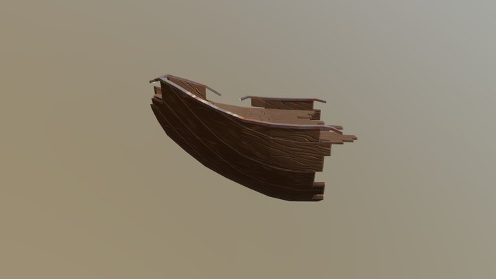 Ship Wreck Front 3D Model