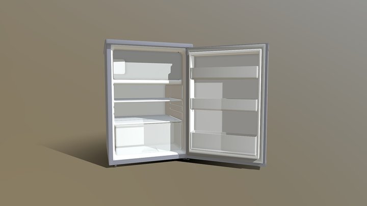 Small Fridge with animation 3D Model