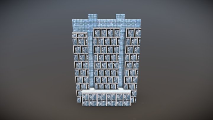 modern lowpoly building 3D Model