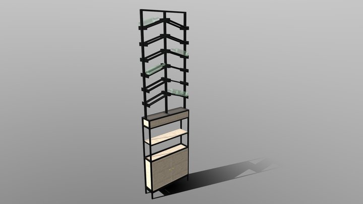 Metal wine cellar 3D Model