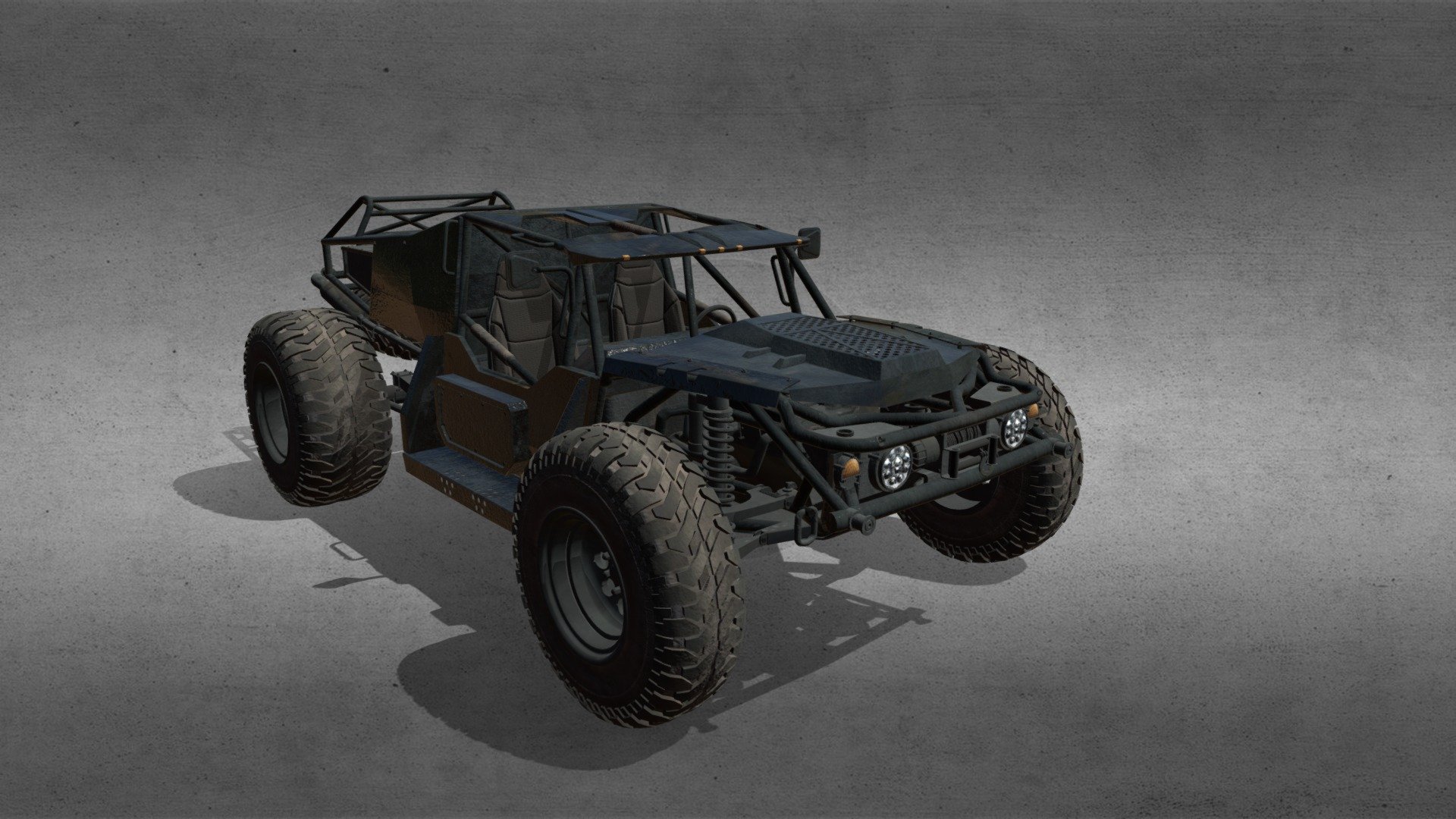 Post-apocalyptic off-road vehicle - 3D model by deklox (@deklox) [4507a34]