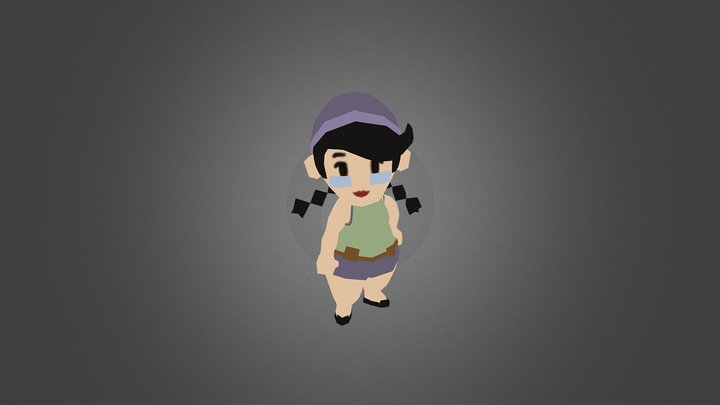 Bomber Girl 3D Model