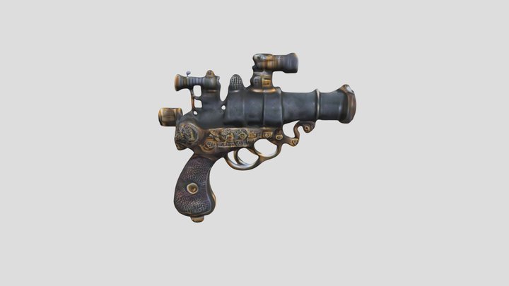 Steampunk Gun 3D Model