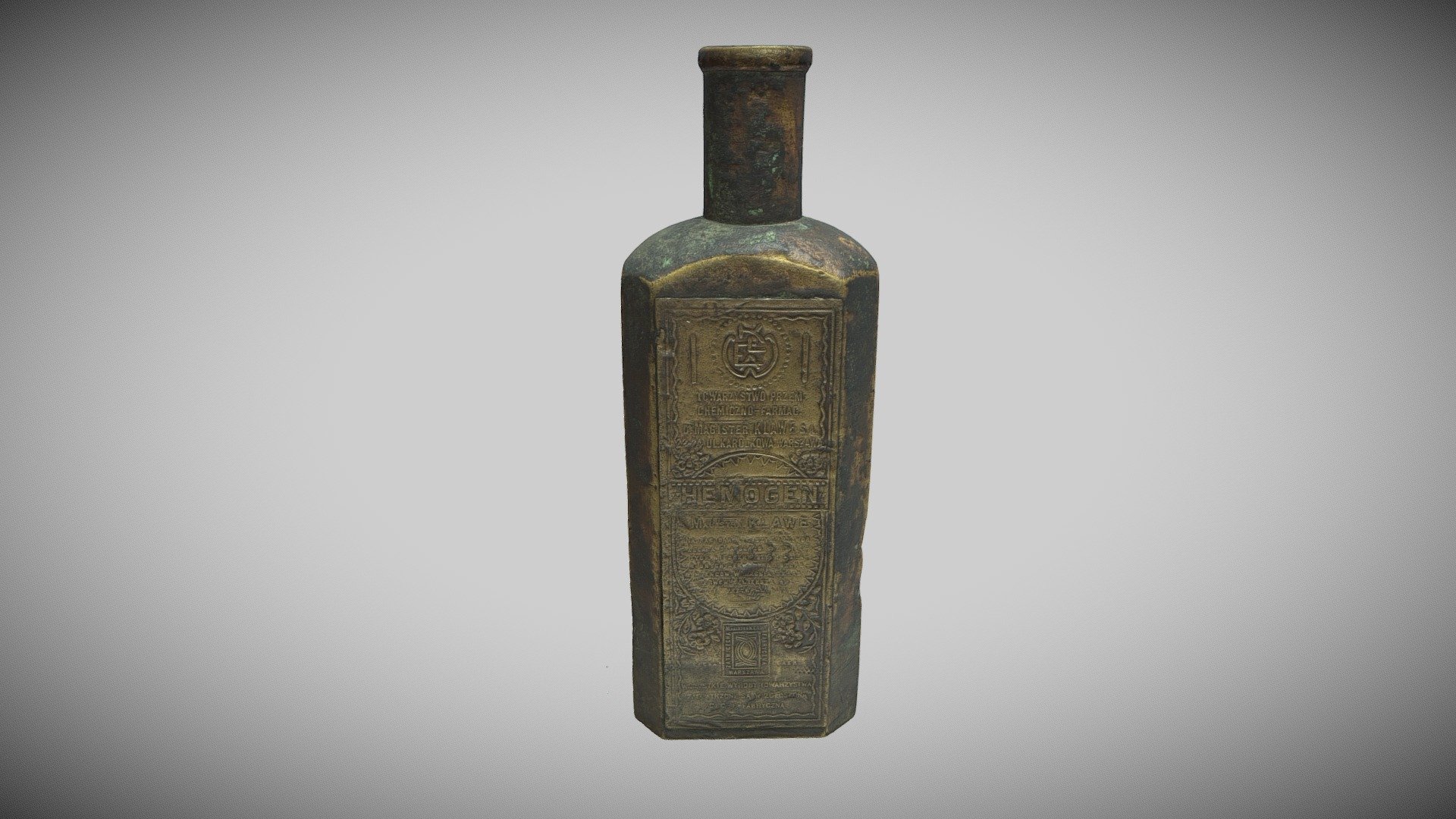 Butelka „Hemogen-Klawe” — Sketchfab embed 3D viewer